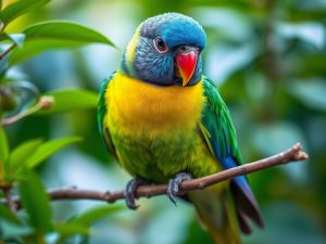 Konura niebieskoczelna (Thectocercus acuticaudatus) – charakter i wymagania hodowlane